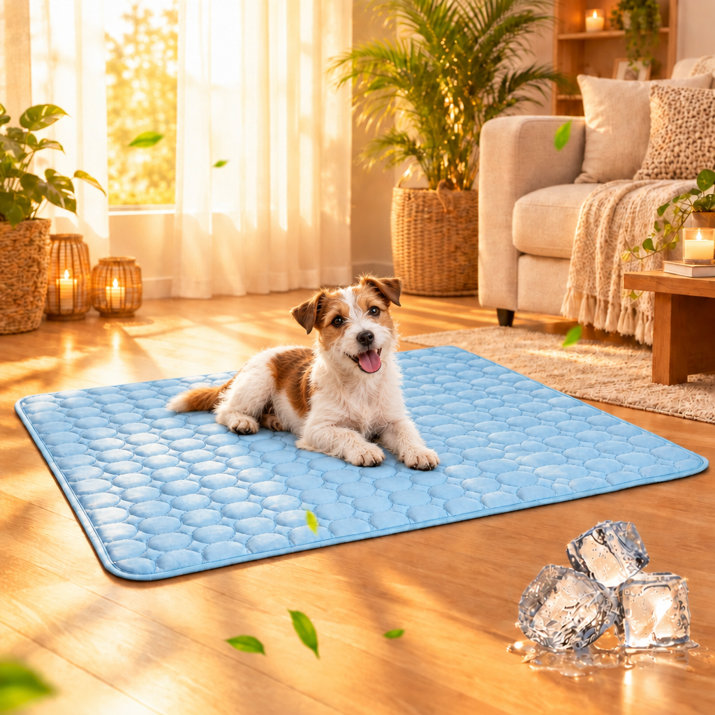 Ultimate Cooling Comfort: Pet Dog Cat Ice Silk Cold Nest Pad for Summer Relief