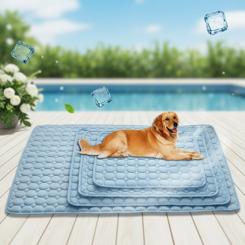 Ultimate Cooling Comfort: Pet Dog Cat Ice Silk Cold Nest Pad for Summer Relief